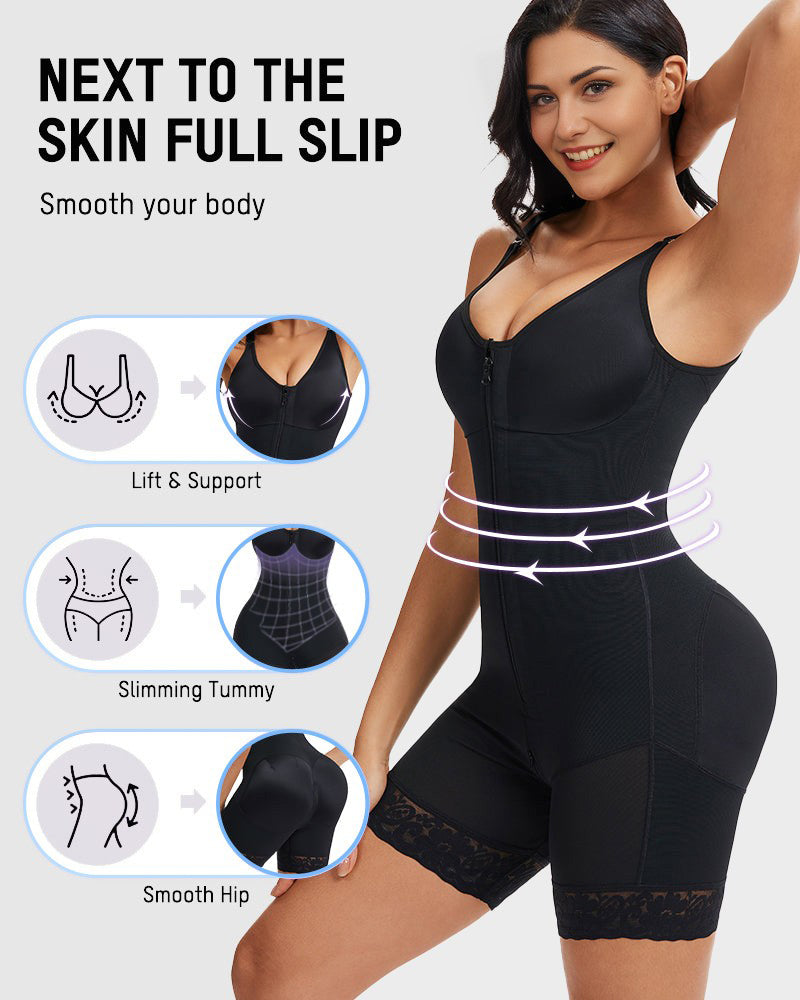 Tummy Control Butt Lifter Shaper with Zipper Crotch Fajas Colombianas-5
