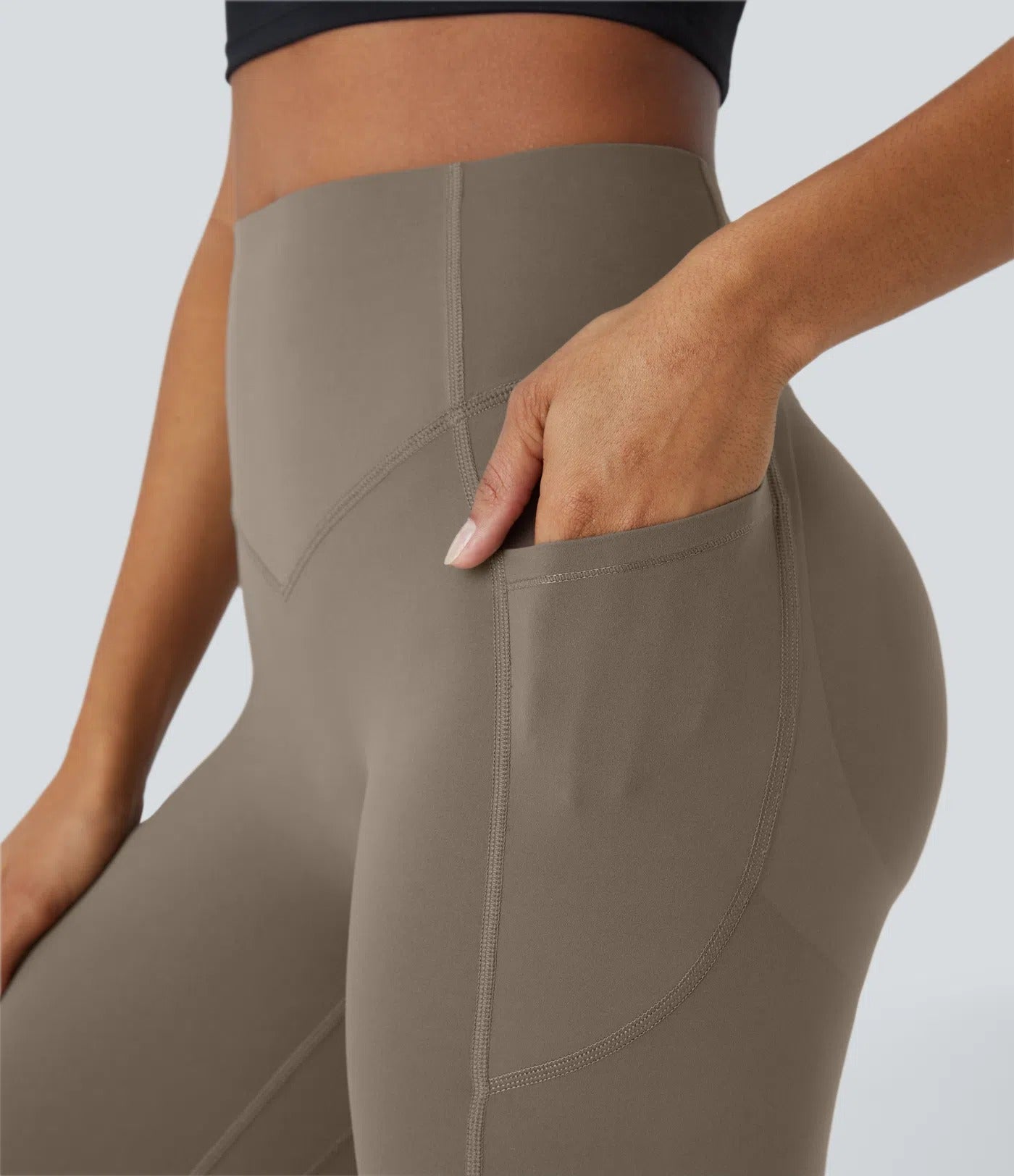 High Waisted Tummy Control Shaping Training Leggings-4