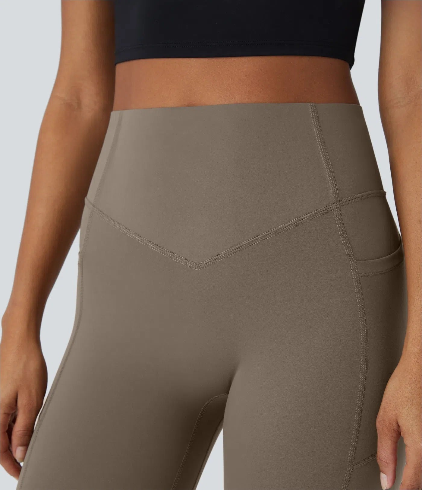 High Waisted Tummy Control Shaping Training Leggings-5
