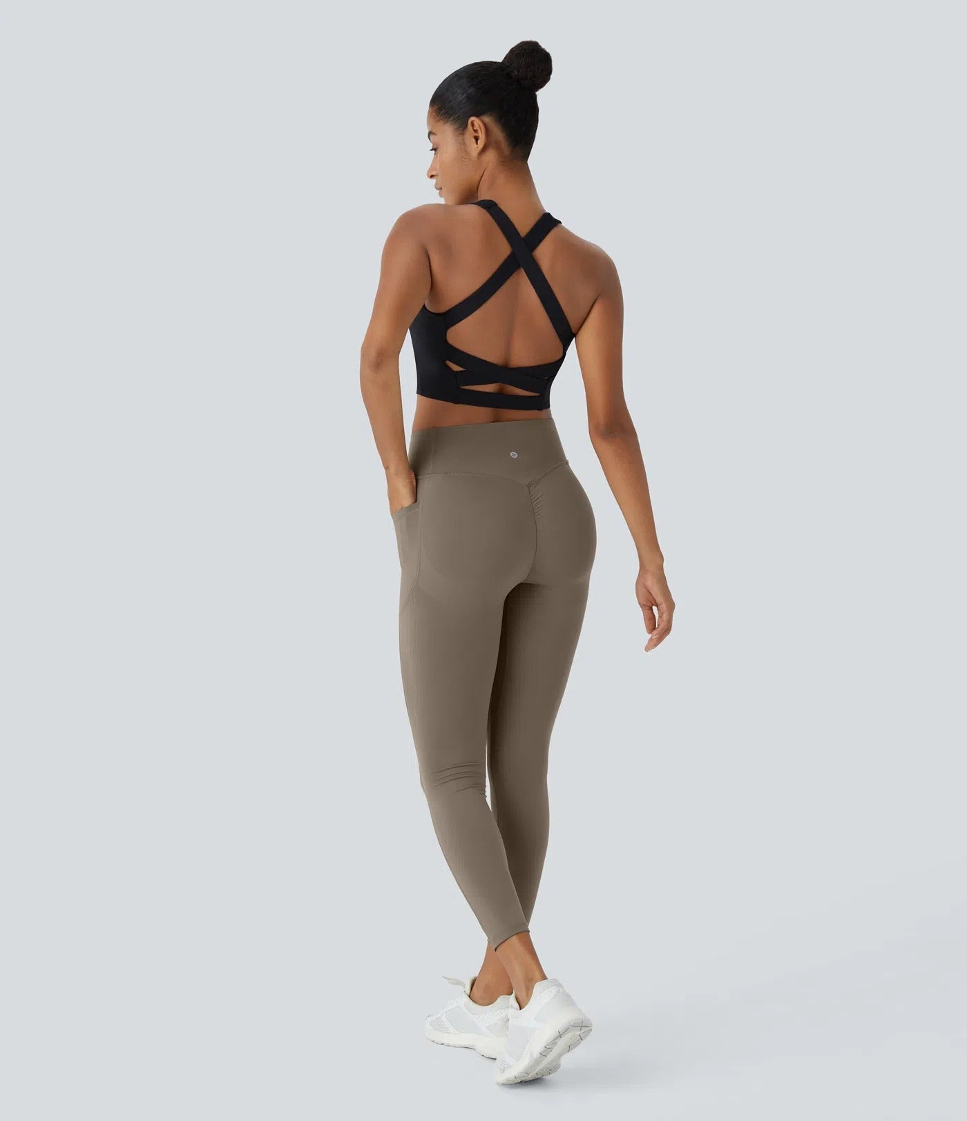 High Waisted Tummy Control Shaping Training Leggings-2