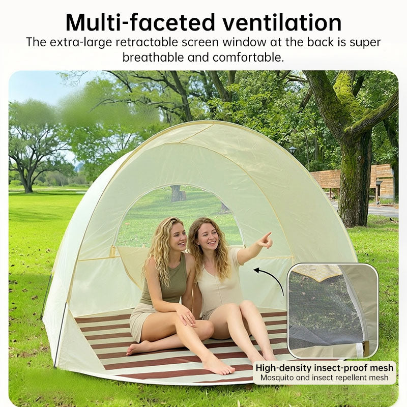 Heavy Duty Beach Tent with Reinforced Poles – Windproof Sun Shelter & UV Protection Canopy for Outdoor Family Use-7