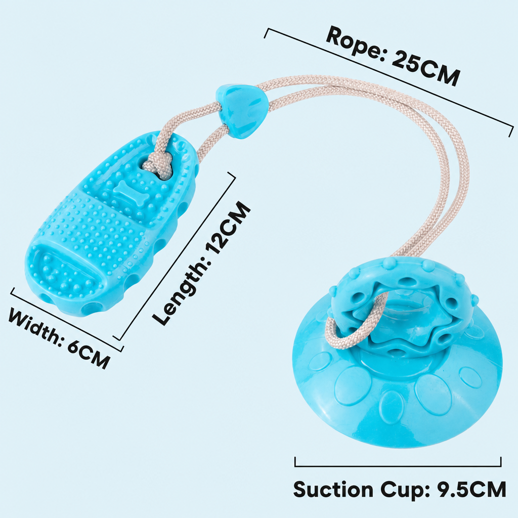 Squeaky suction cup chew ball-10