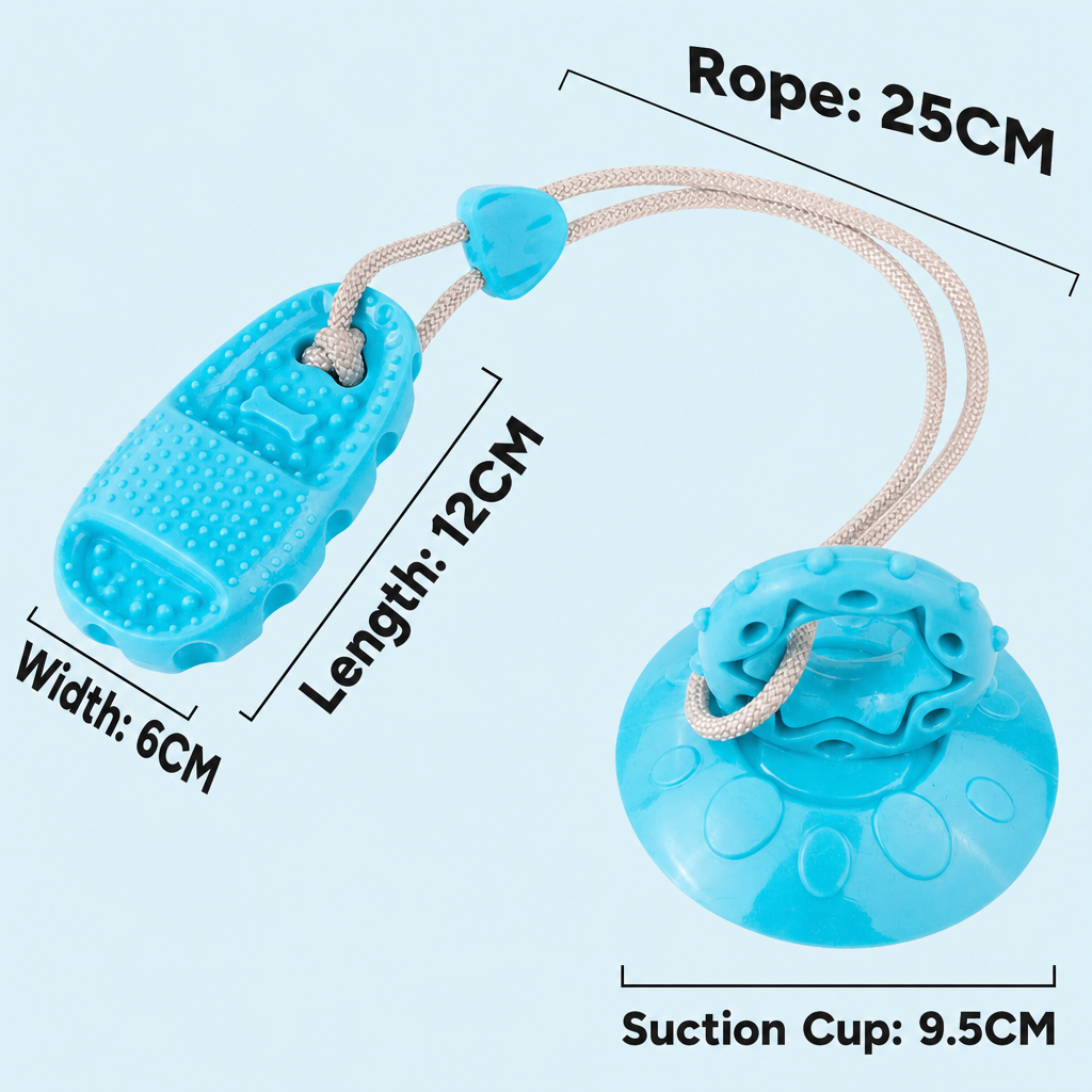 Squeaky suction cup chew ball-6