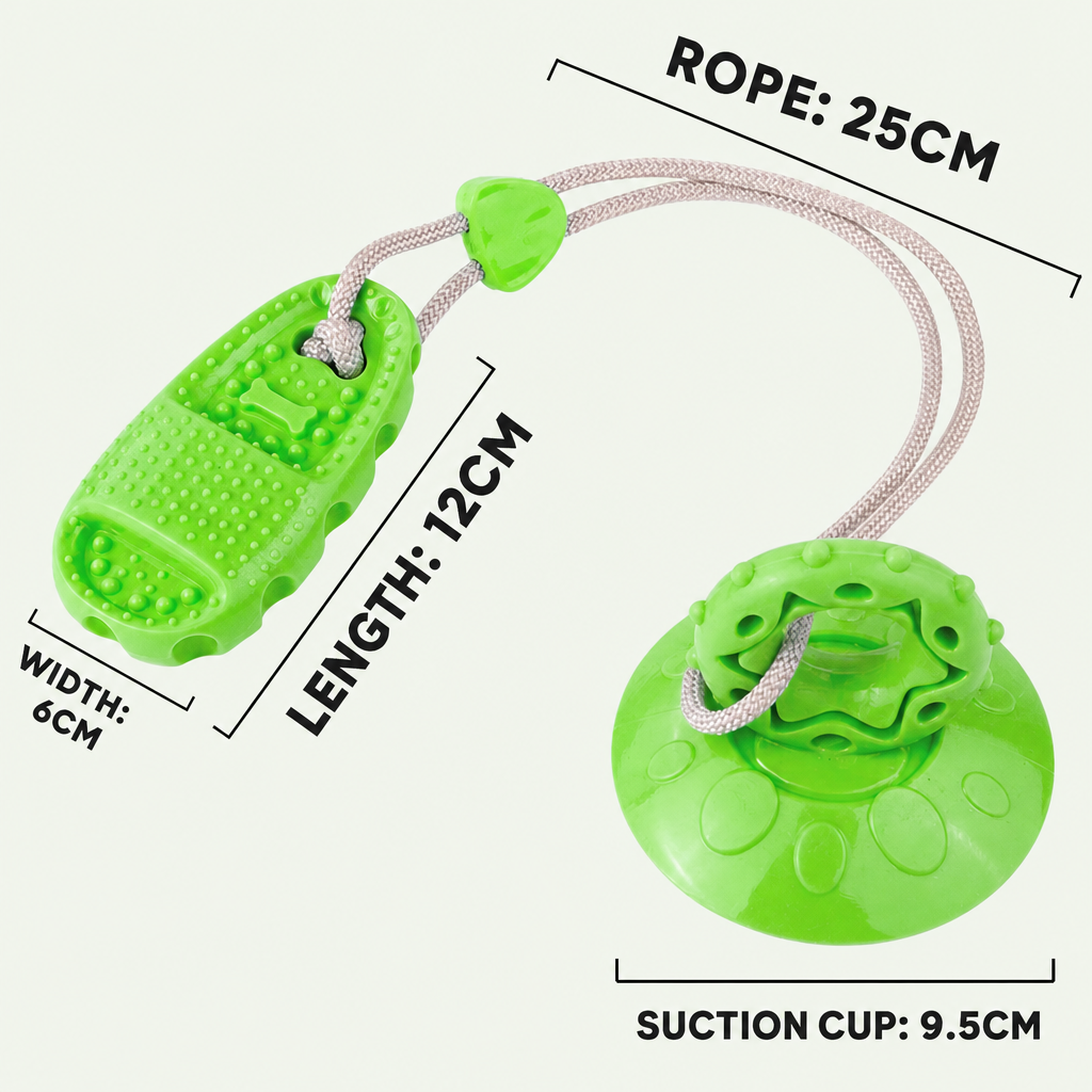 Squeaky suction cup chew ball-8