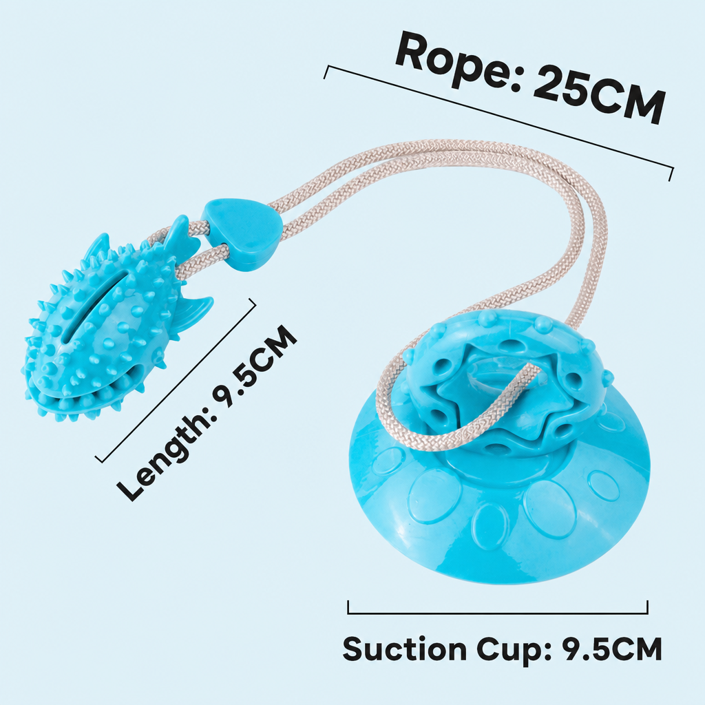 Squeaky suction cup chew ball-9