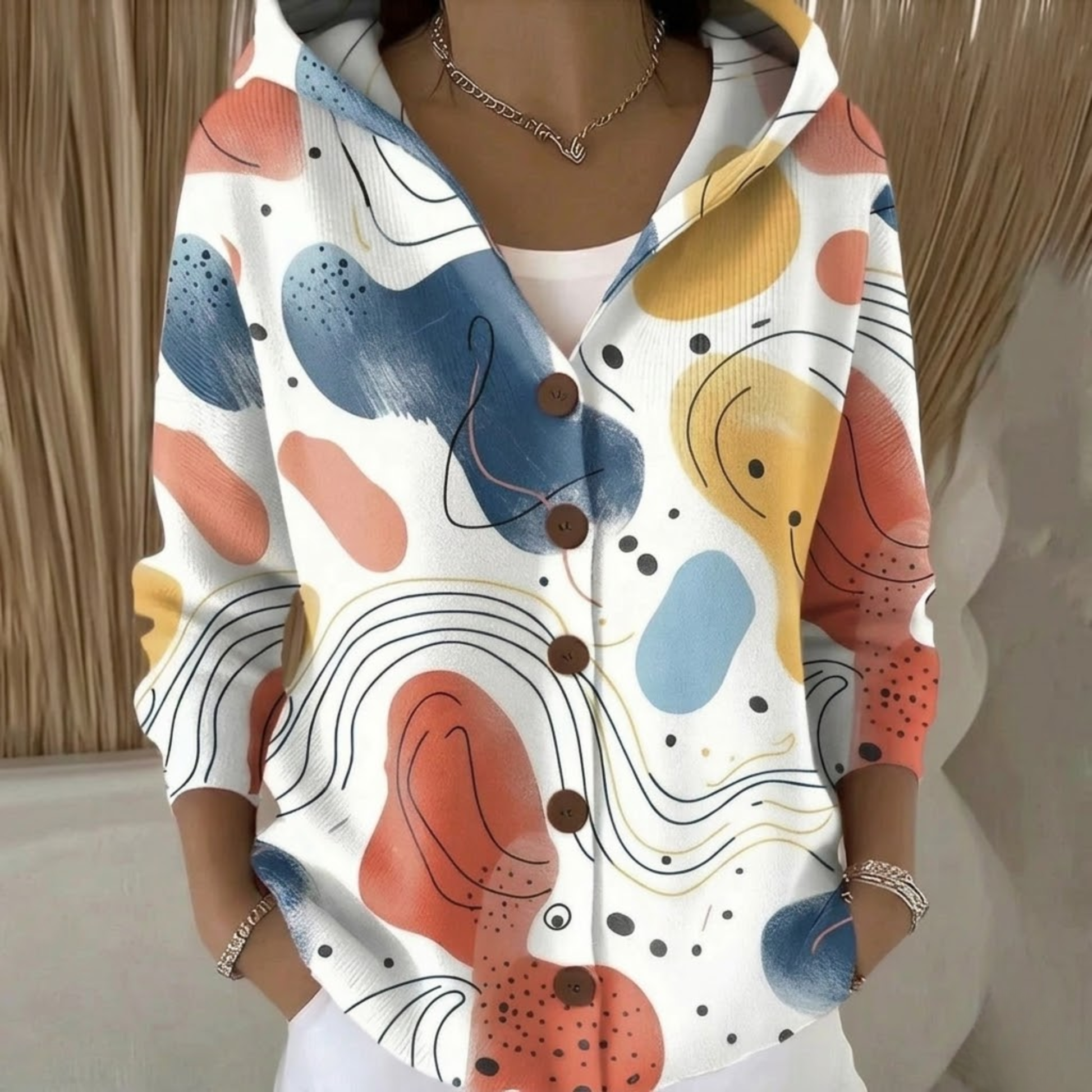 Dorotea | Long Artistic and Cosy Cardigan-3