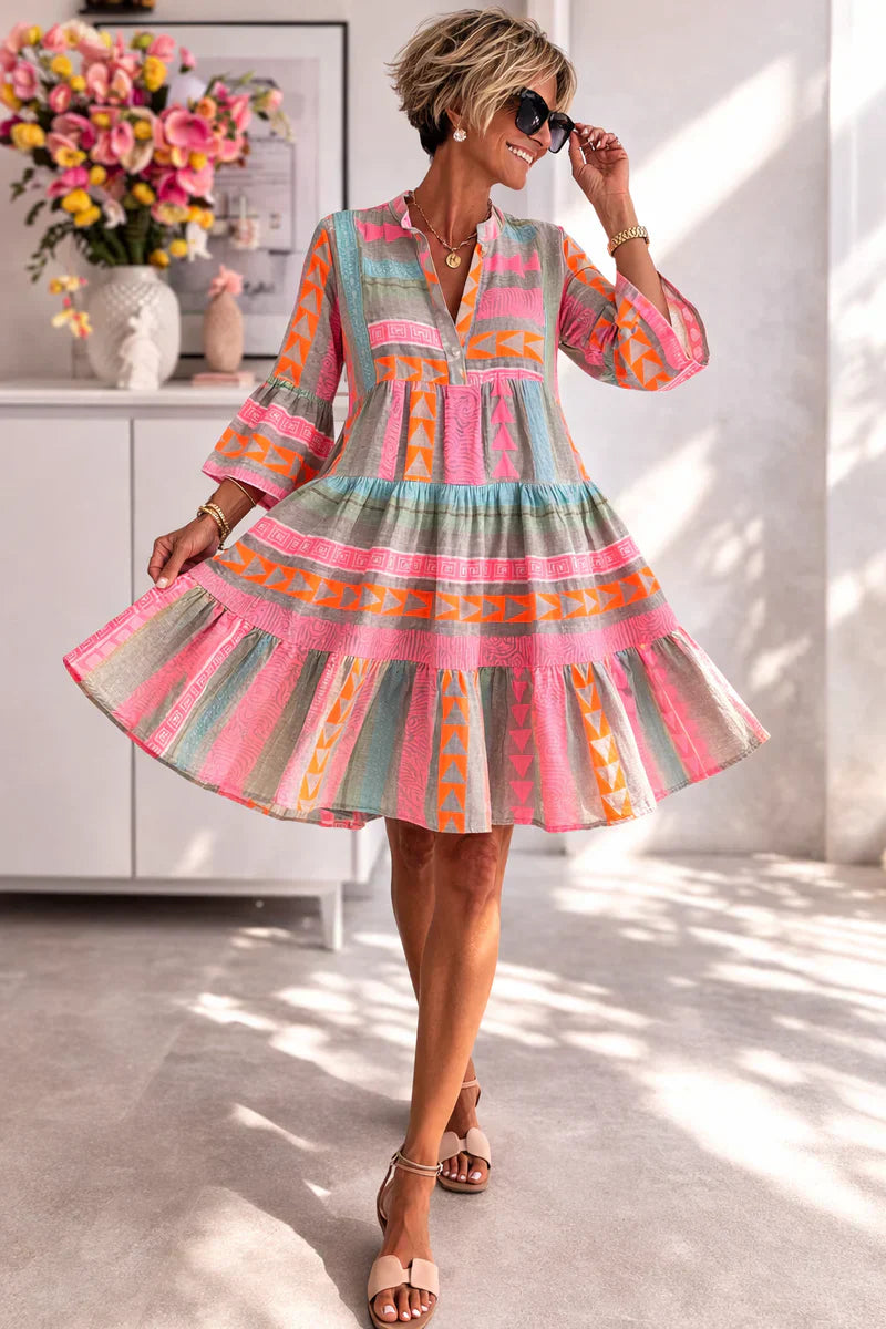 NOVA | Vibrant Midi Dress Breezy Comfort Weekend Style-2
