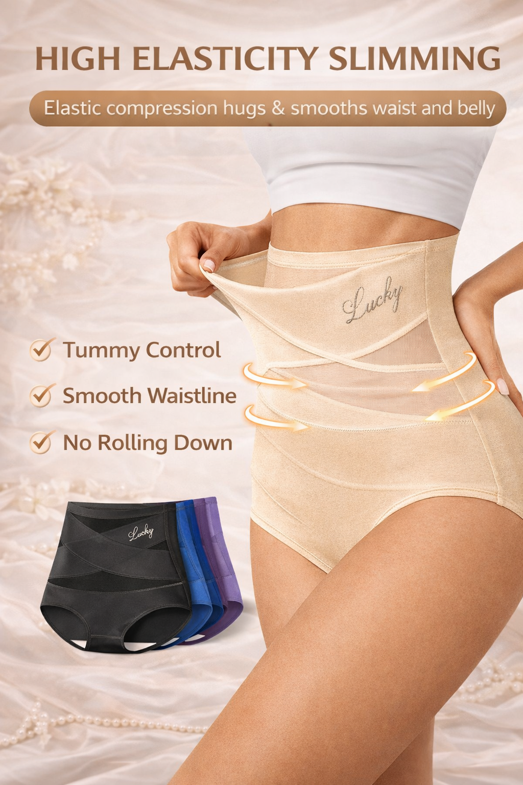 High-Waist Tummy Control Seamless Shaping Panties(4/8 Pack)-4