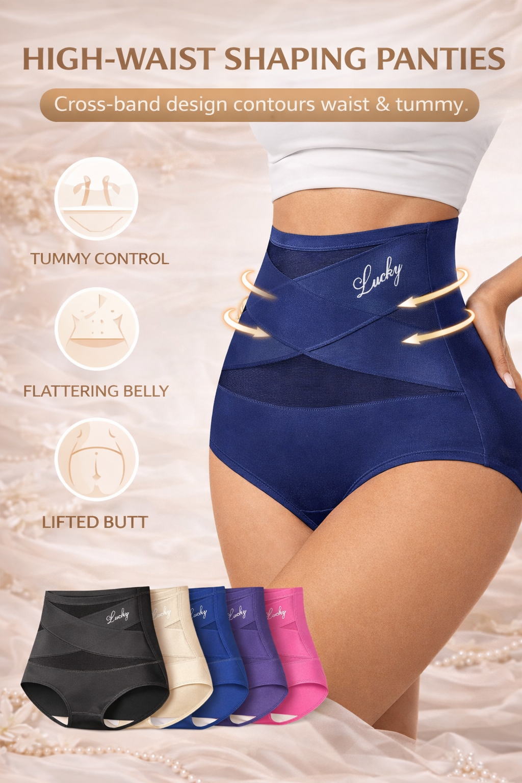 High-Waist Tummy Control Seamless Shaping Panties-3