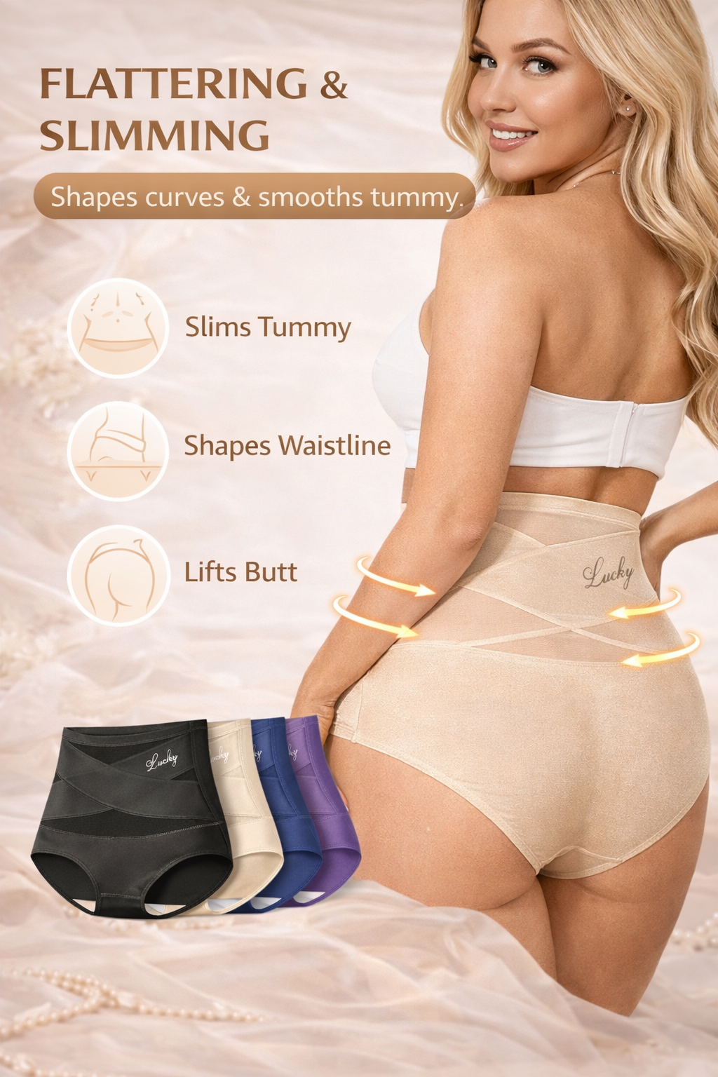 High-Waist Tummy Control Seamless Shaping Panties(4/8 Pack)-5