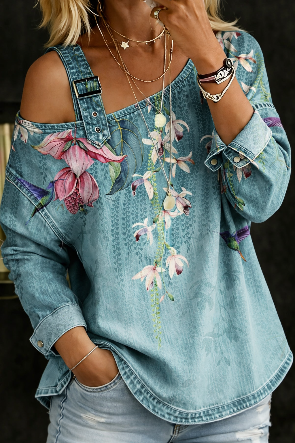 Danielle | Off Shoulder Denim Top-1