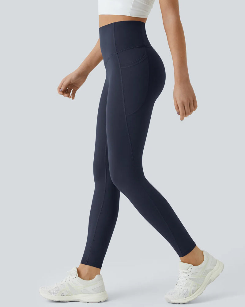 Butt Lifting Tummy Control Side Pocket High Waisted Shaping Training Leggings-23