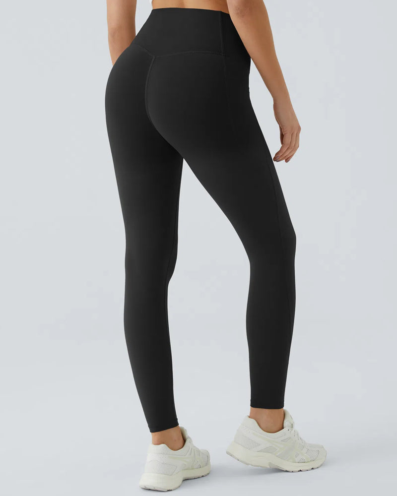 Butt Lifting Tummy Control Side Pocket High Waisted Shaping Training Leggings-9