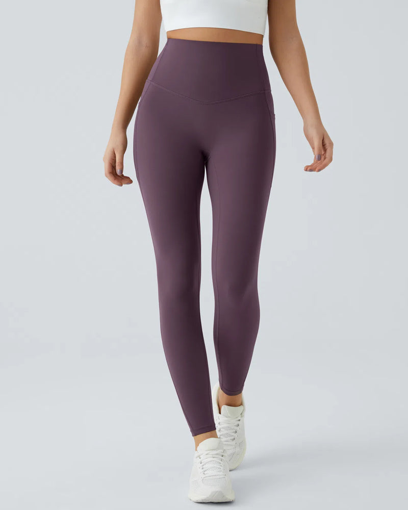 Butt Lifting Tummy Control Side Pocket High Waisted Shaping Training Leggings-71
