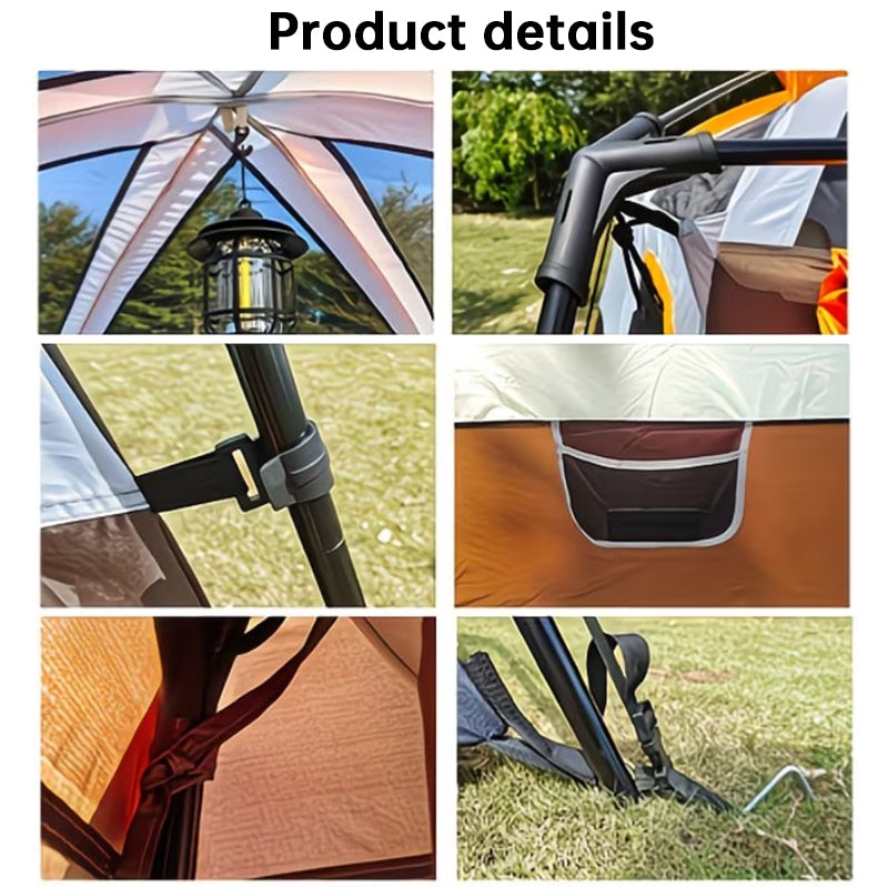 4-6 Person Family Camping Tent, Waterproof Portable Tent with Carry Bag for Car Camping-5