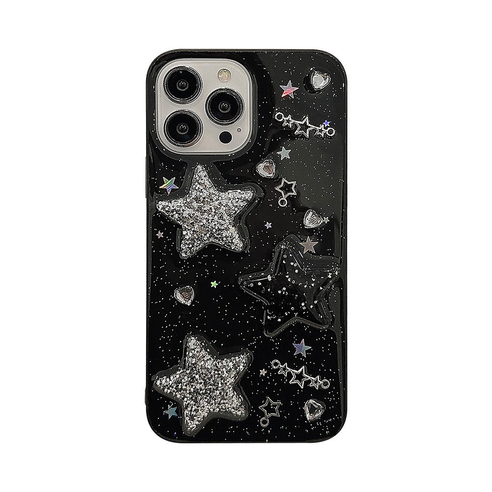 Sweet Cool 3D Star iPhone 14 Apple Phone Case 13 Drop Glue X/8 Spicy Girl 12/11 Suitable for 15promax-1
