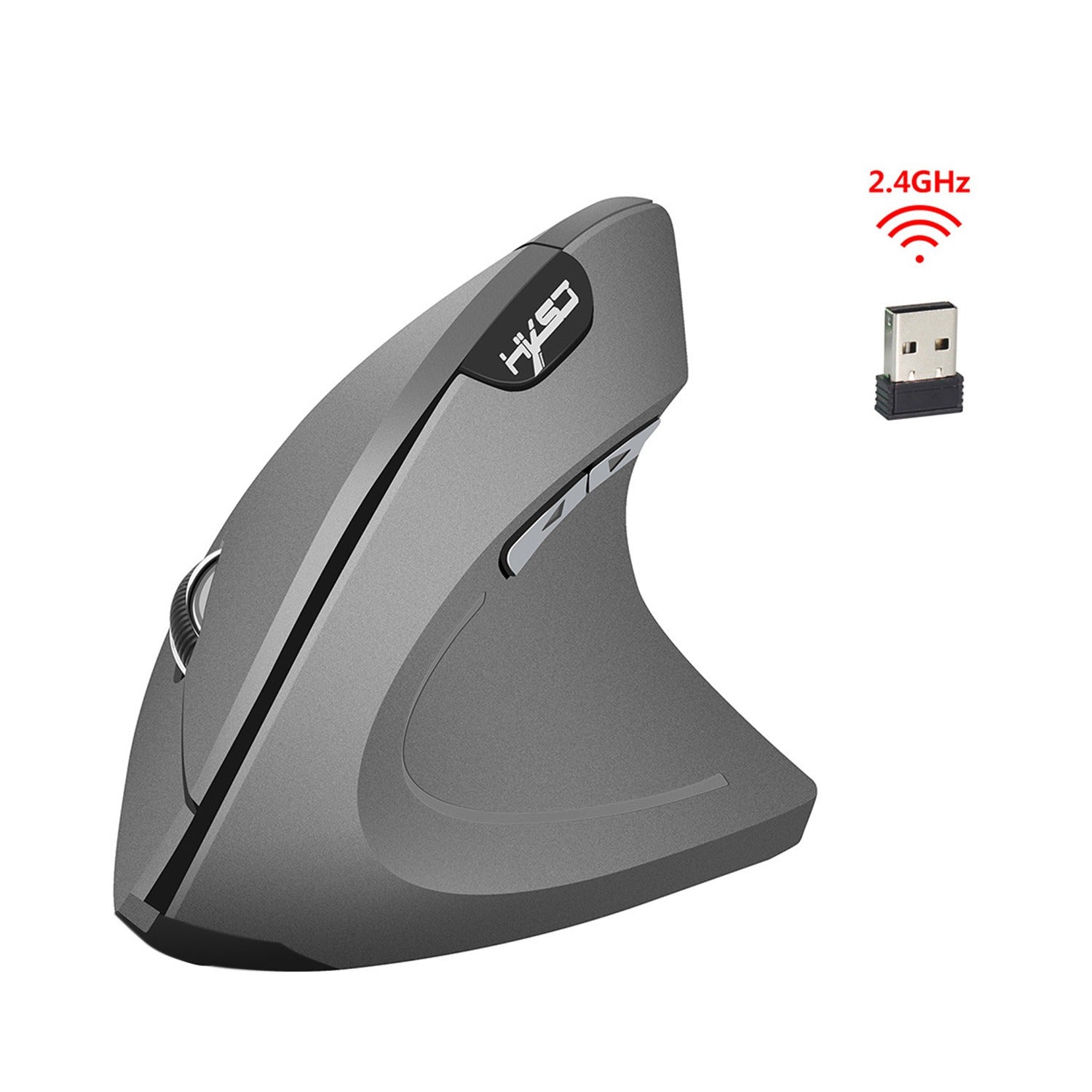 New Wireless Mouse 2.4G Vertical Health Mouse External Battery 6D Design Computer Office-3