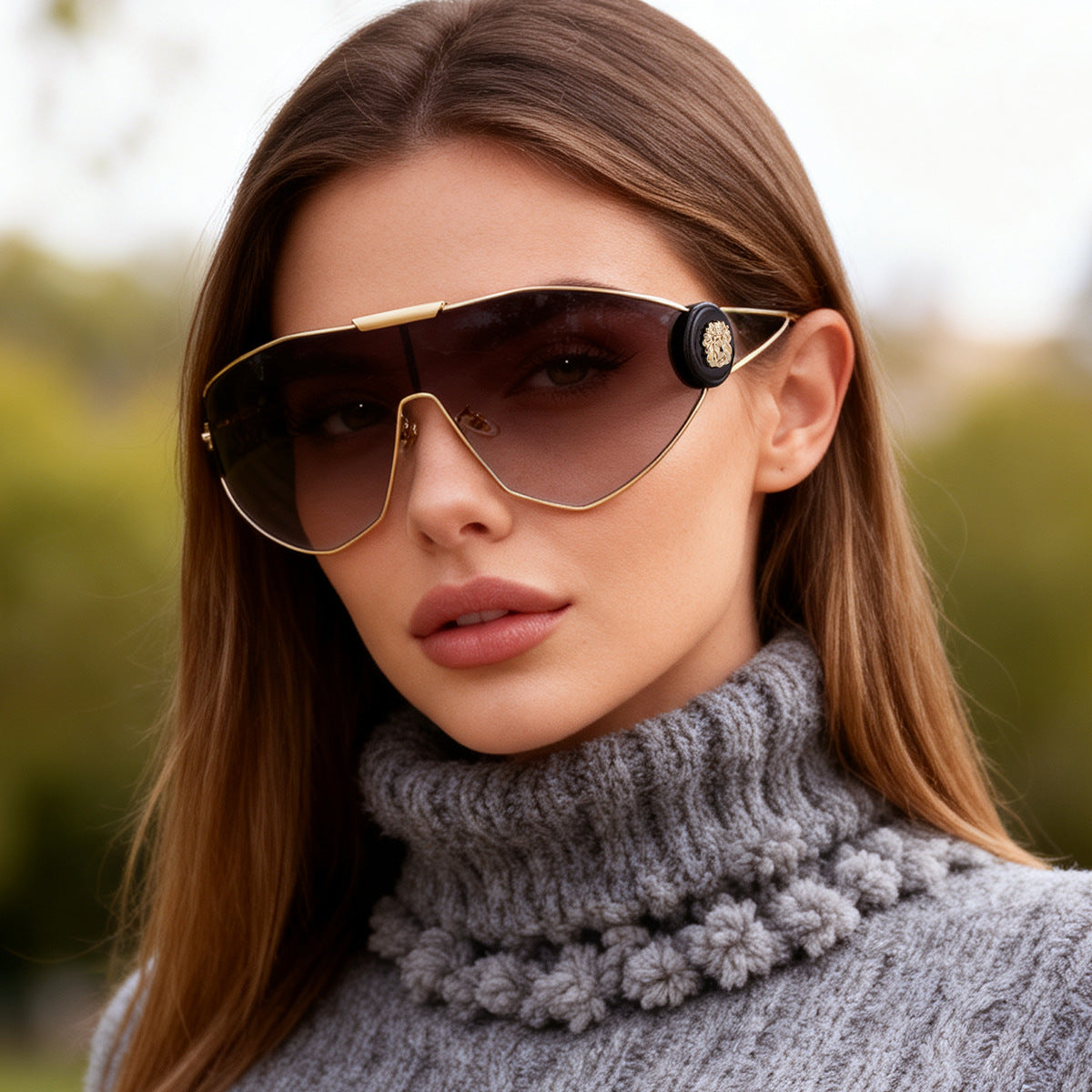 New FashionStyle Full-Frame Sports Sunglasses for Women, Integrated Lens, Outdoor Cycling UV Protection-1