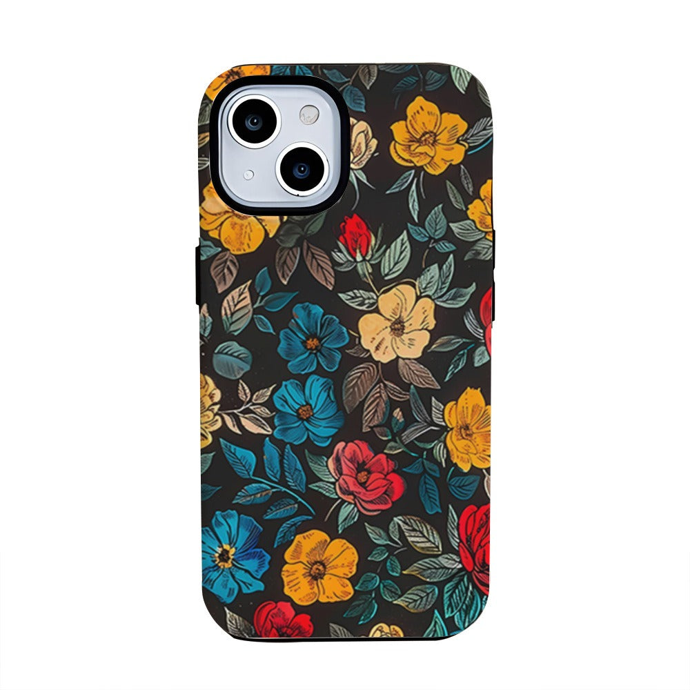 Ins Flower Phone Case Apple 14 Film Case 13Pro Women's Phone Case IP11 Fragmented 15pm-3