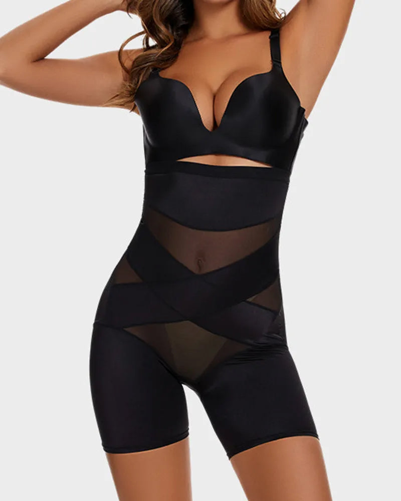 Crossover Bandage High Waist Hip-Lifting Shorts-12