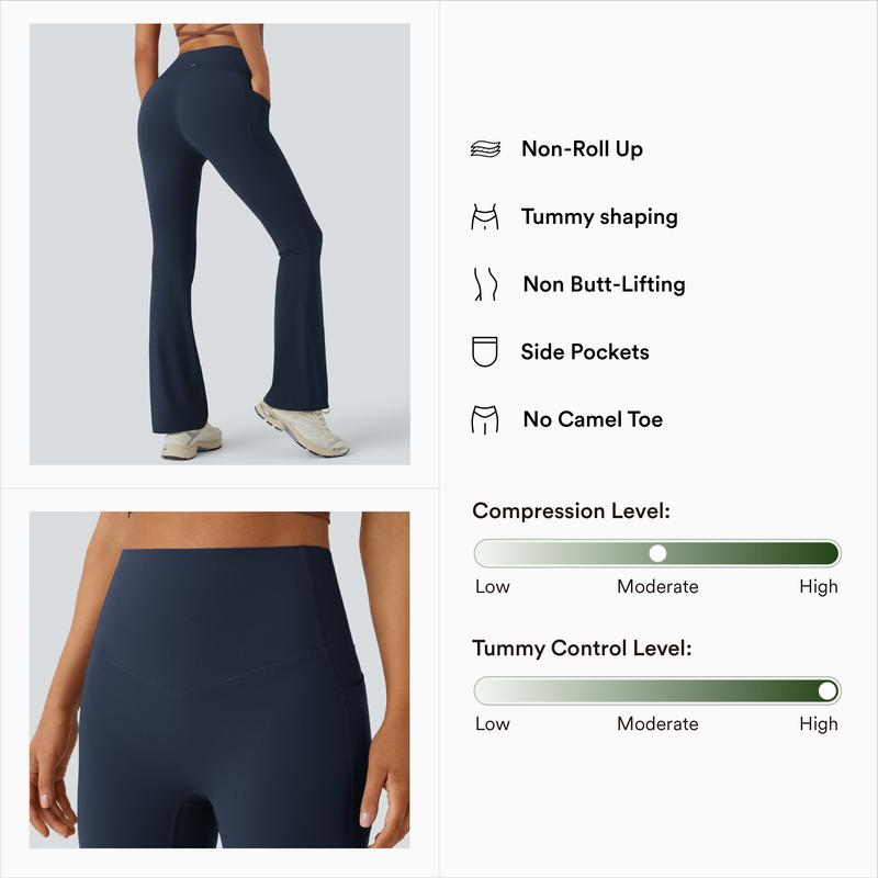 Ultra Sculpt High Waisted Tummy Control Flare Leggings-8