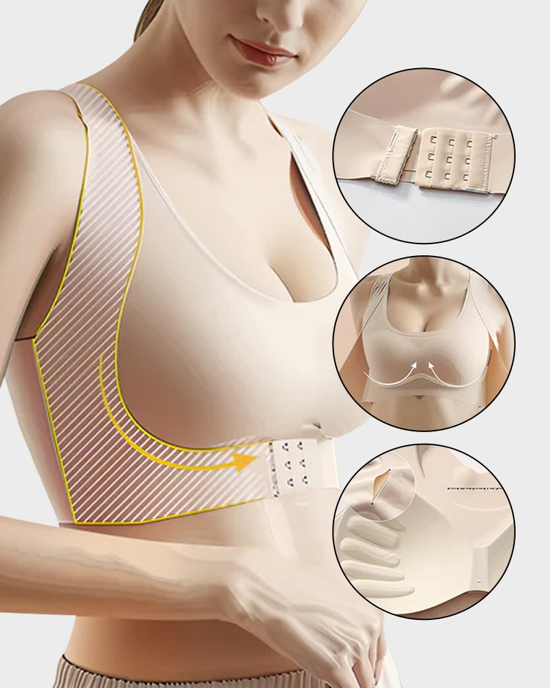 Wireless Posture Bra with Front Closure-4