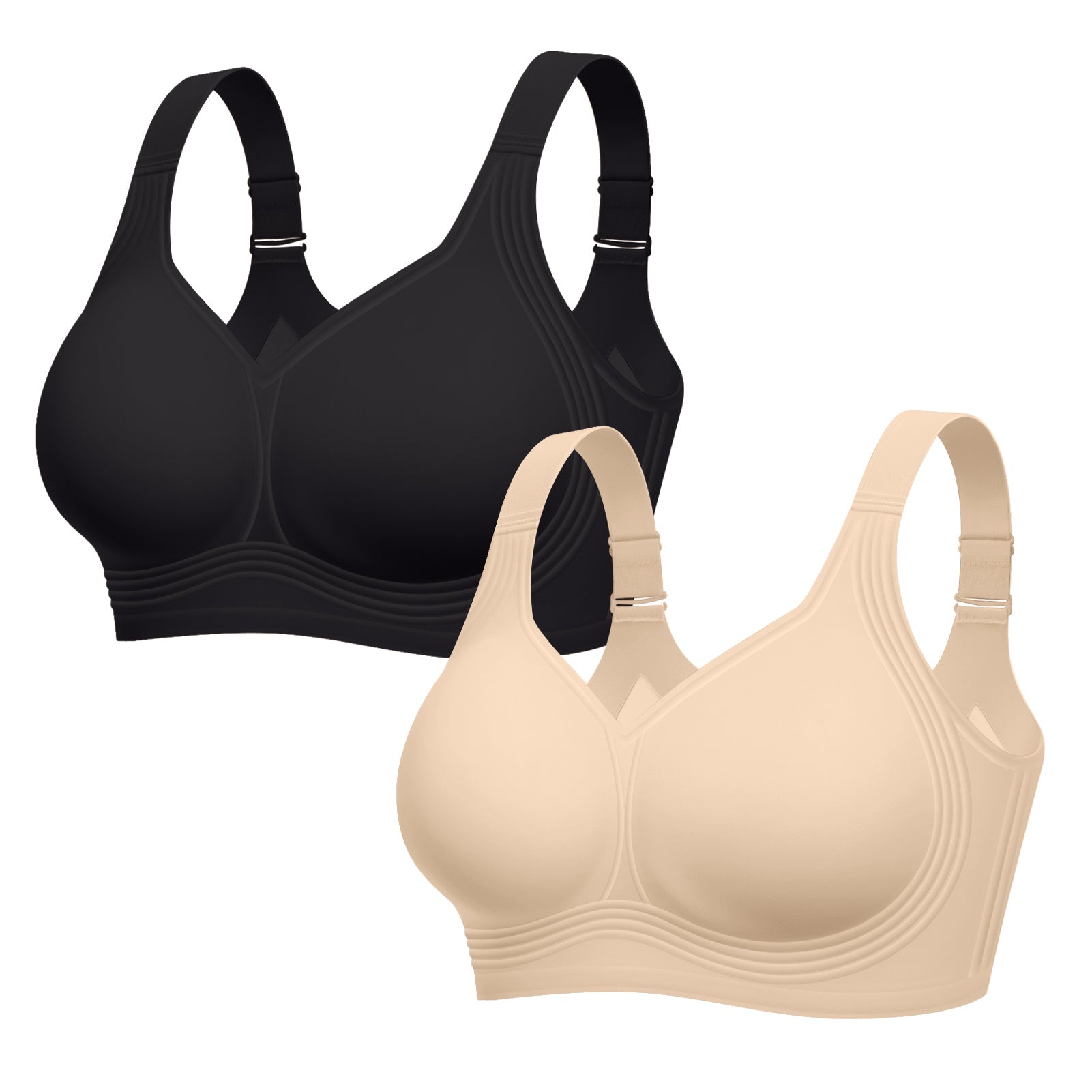 Comfortable Wireless Full Coverage Jelly Smoothing Bra (2Pack)-6