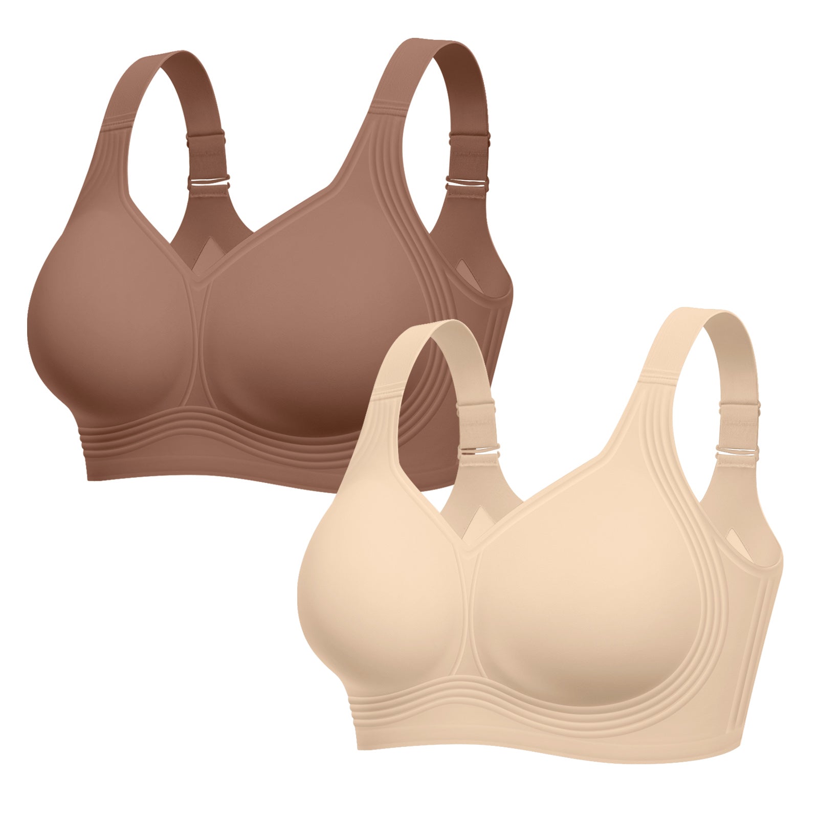 Comfortable Wireless Full Coverage Jelly Smoothing Bra (2Pack)-7