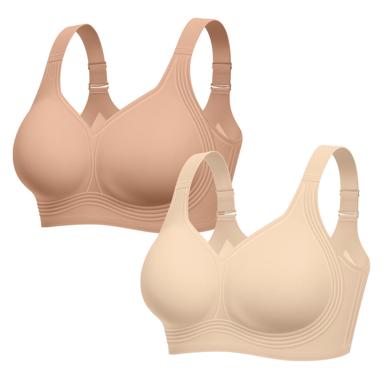 Comfortable Wireless Full Coverage Jelly Smoothing Bra (2Pack)-8