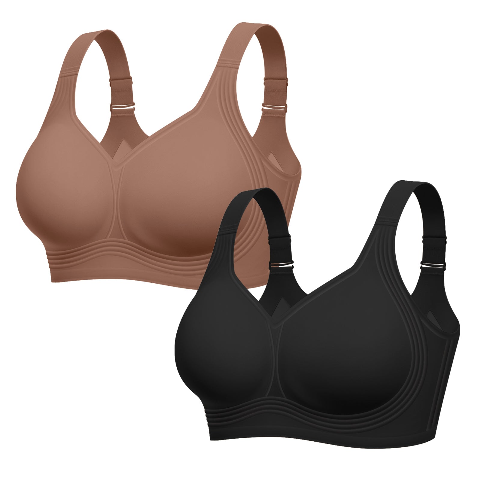Comfortable Wireless Full Coverage Jelly Smoothing Bra (2Pack)-9