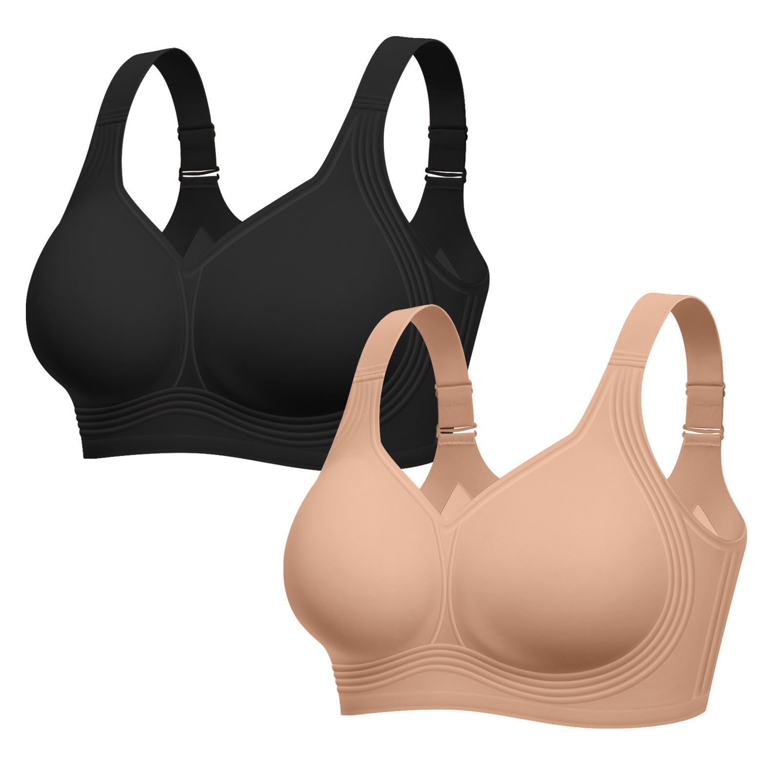Comfortable Wireless Full Coverage Jelly Smoothing Bra (2Pack)-10