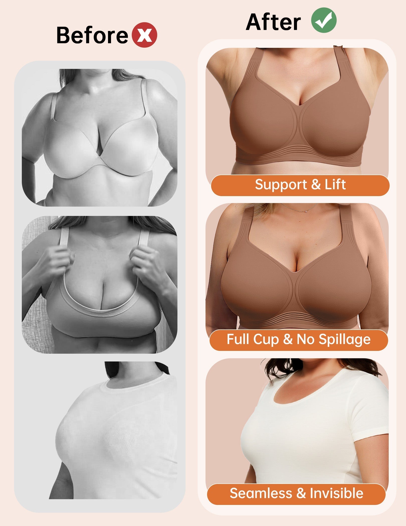 Comfortable Wireless Full Coverage Jelly Smoothing Bra (2Pack)-3