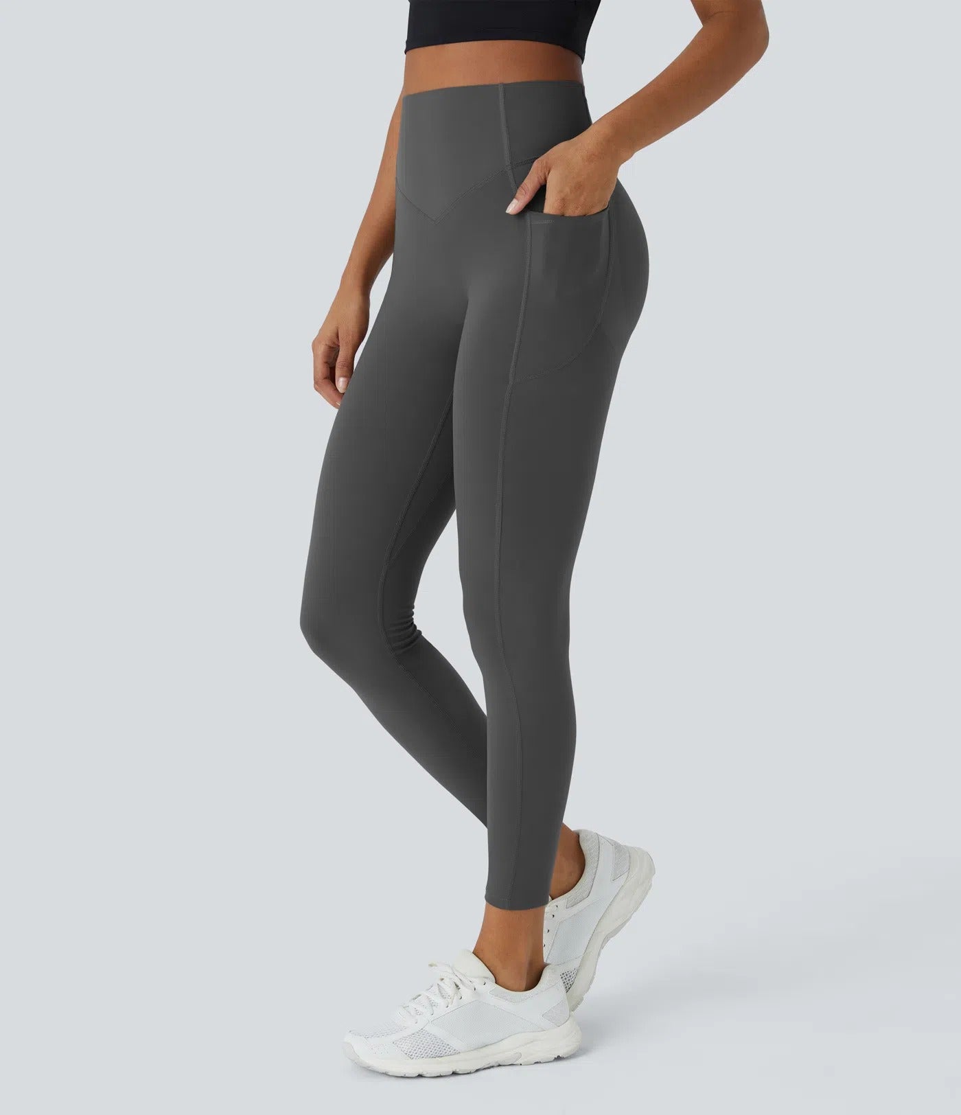 High Waisted Tummy Control Shaping Training Leggings-15