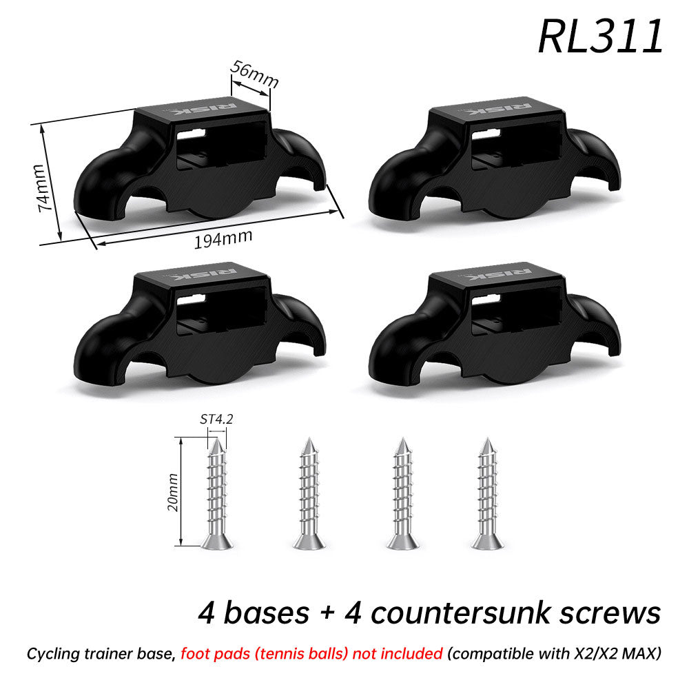 RISK Cycling Bike Damping Pads, Smart Trainer Support Base, Tennis Ball Feet for X2 / X2 MAX / XX PRO.-5