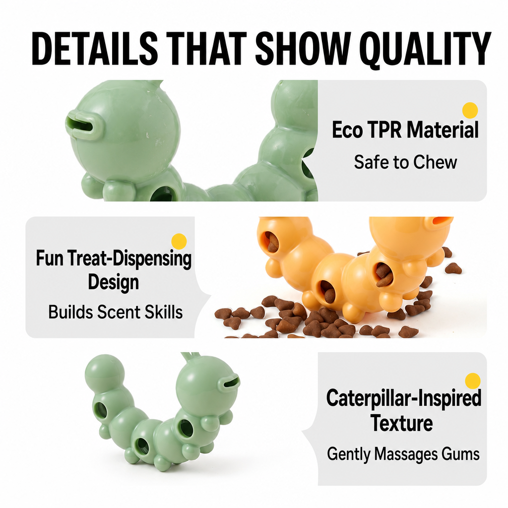 Caterpillar treat puzzle toy-3