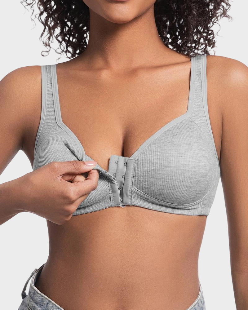 Easy-On Front Closure Wireless Support Bra-5
