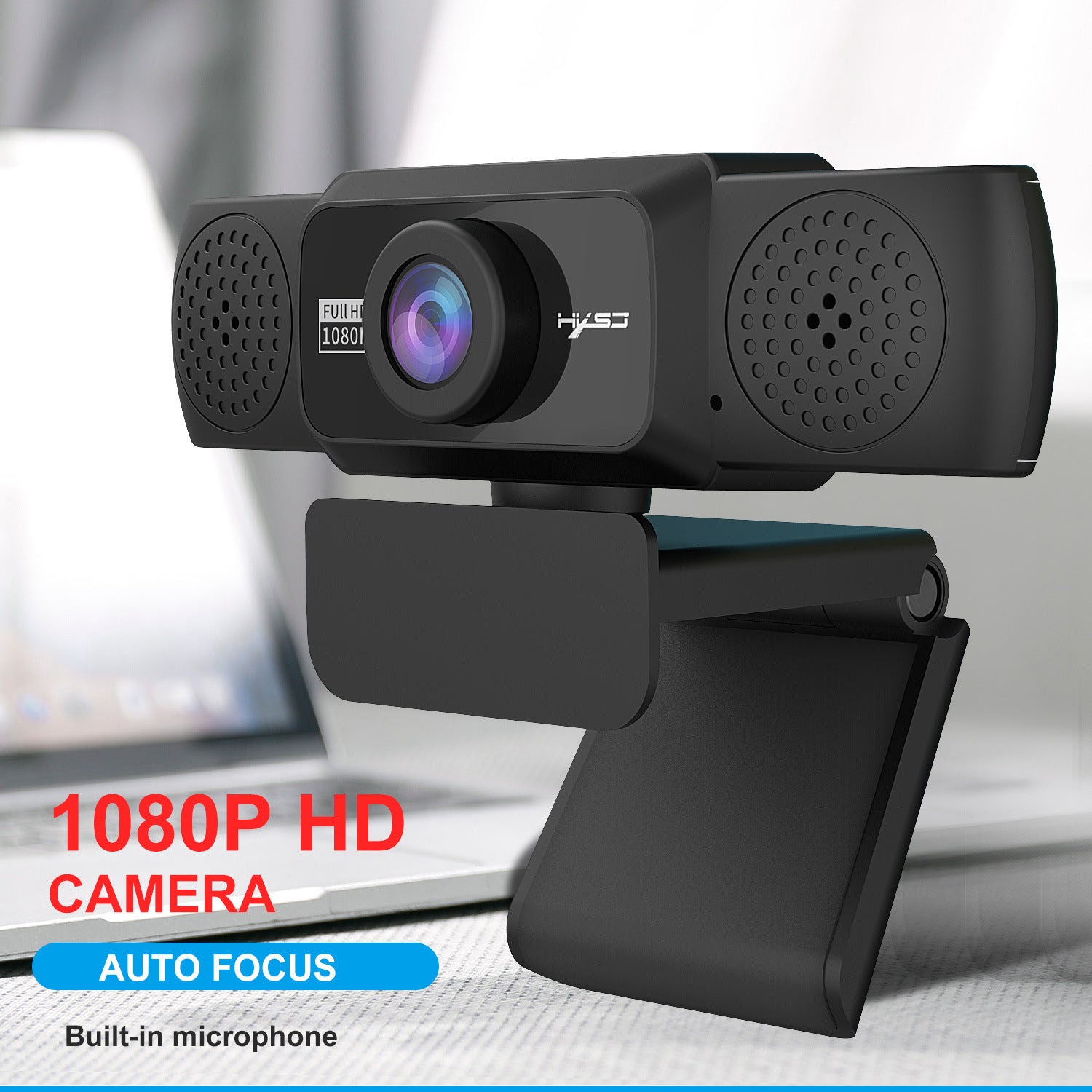 1080P high-definition computer camera with 360 degree rotatable video conferencing and live streaming of online courses-2