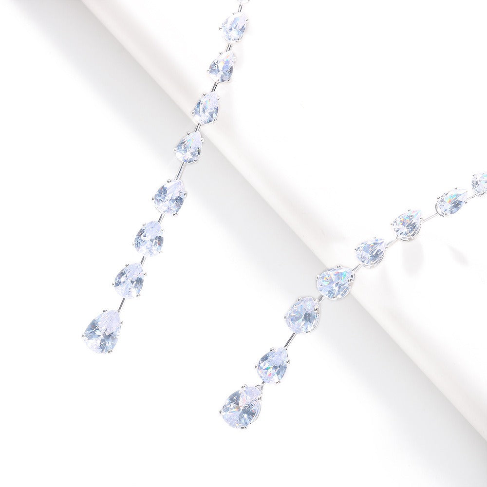 Fashionable and minimalist droplet opening collar and neck chain-5