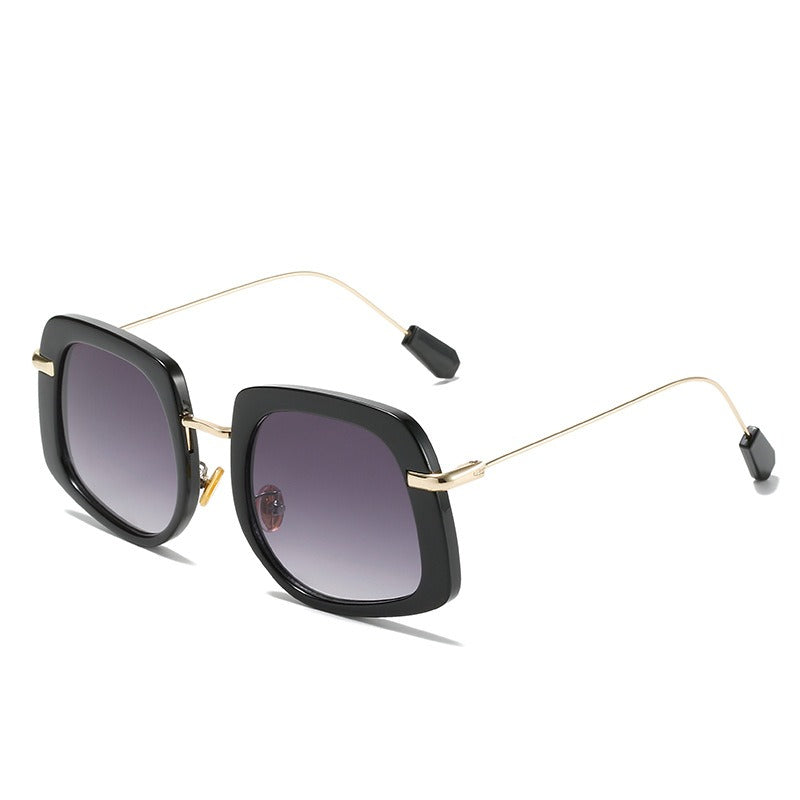 Elliptical Sunglasses Trendy Milan Fashion Show Colorful Sunglasses-2