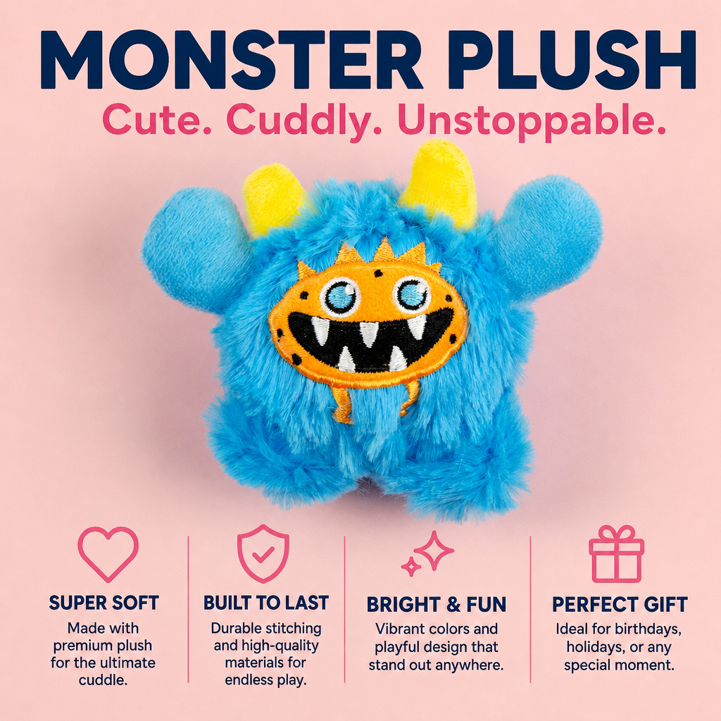 Monster squeak plush ball-18