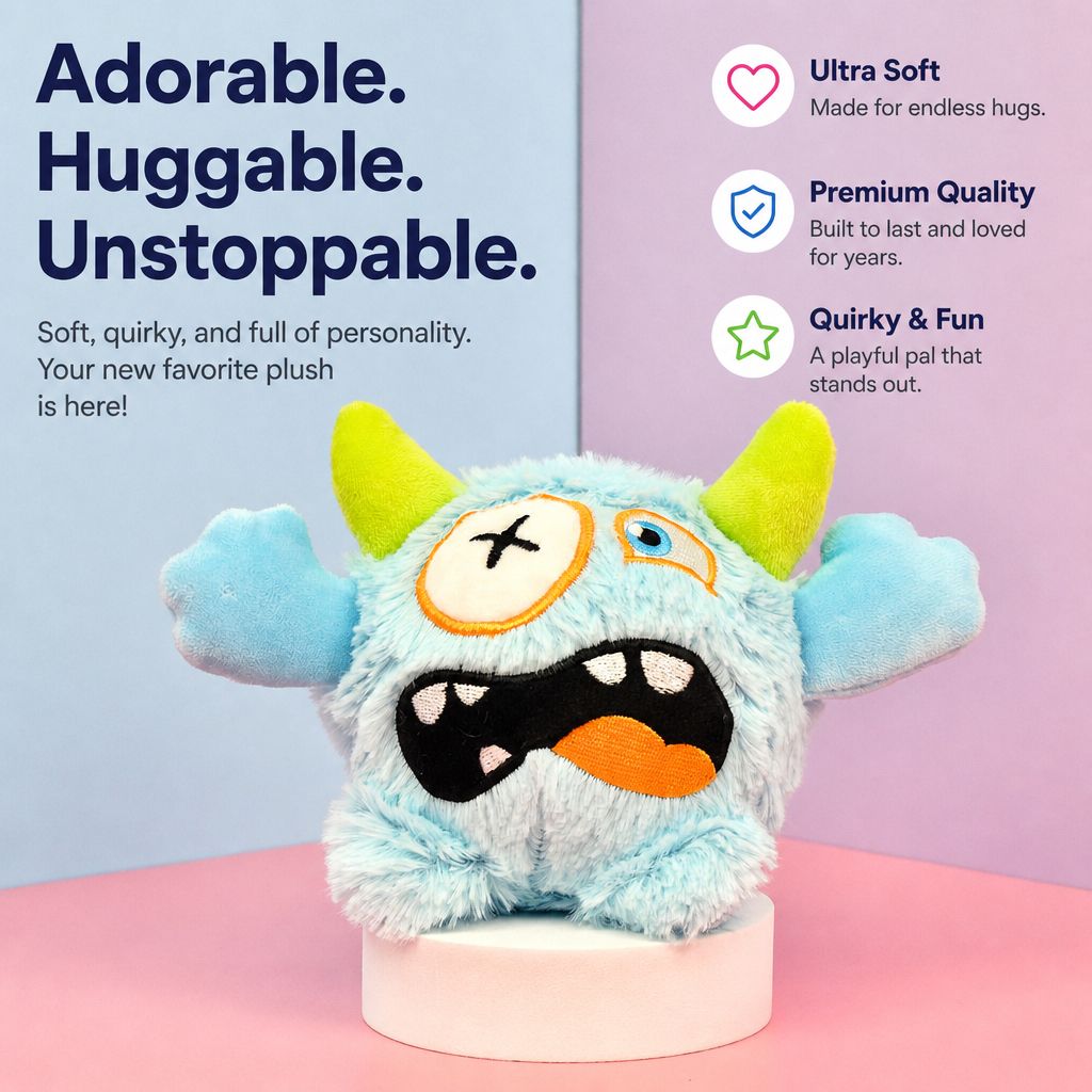 Monster squeak plush ball-19