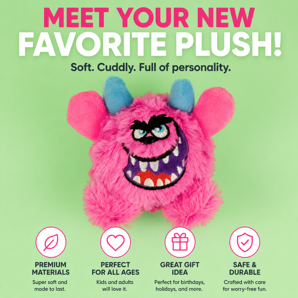 Monster squeak plush ball-9