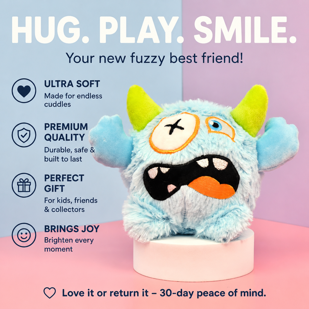 Monster squeak plush ball-11