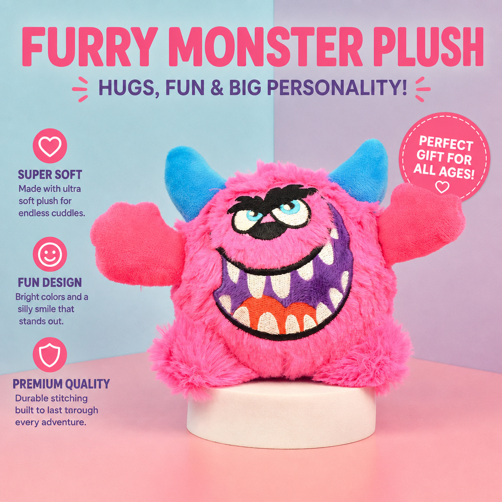 Monster squeak plush ball-13