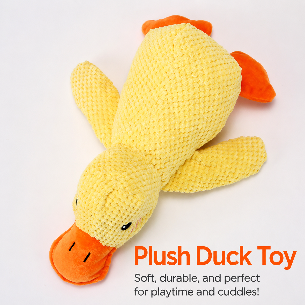 Squeaky duck plush dog toy-8
