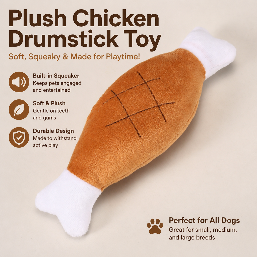 Squeaky duck plush dog toy-7