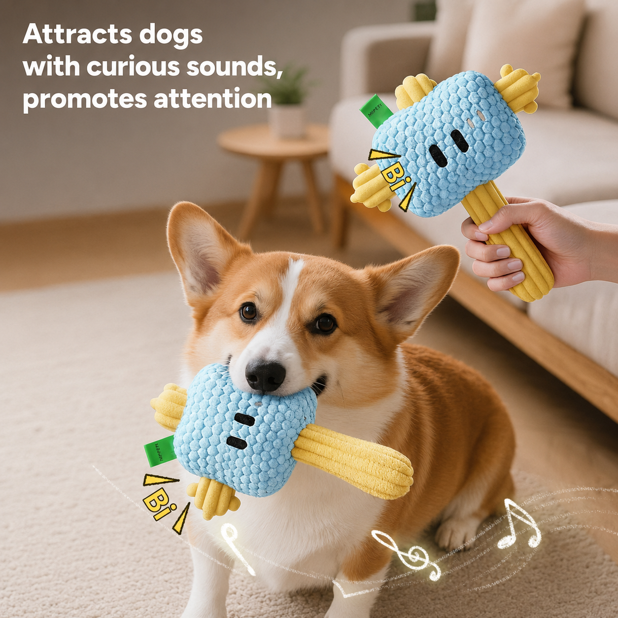 Squeaky Plush Hammer Toy-2