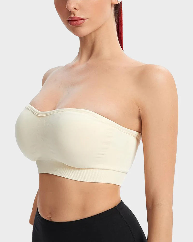 Non-Slip Bandeau Seamless Wireless Strapless Bra-21