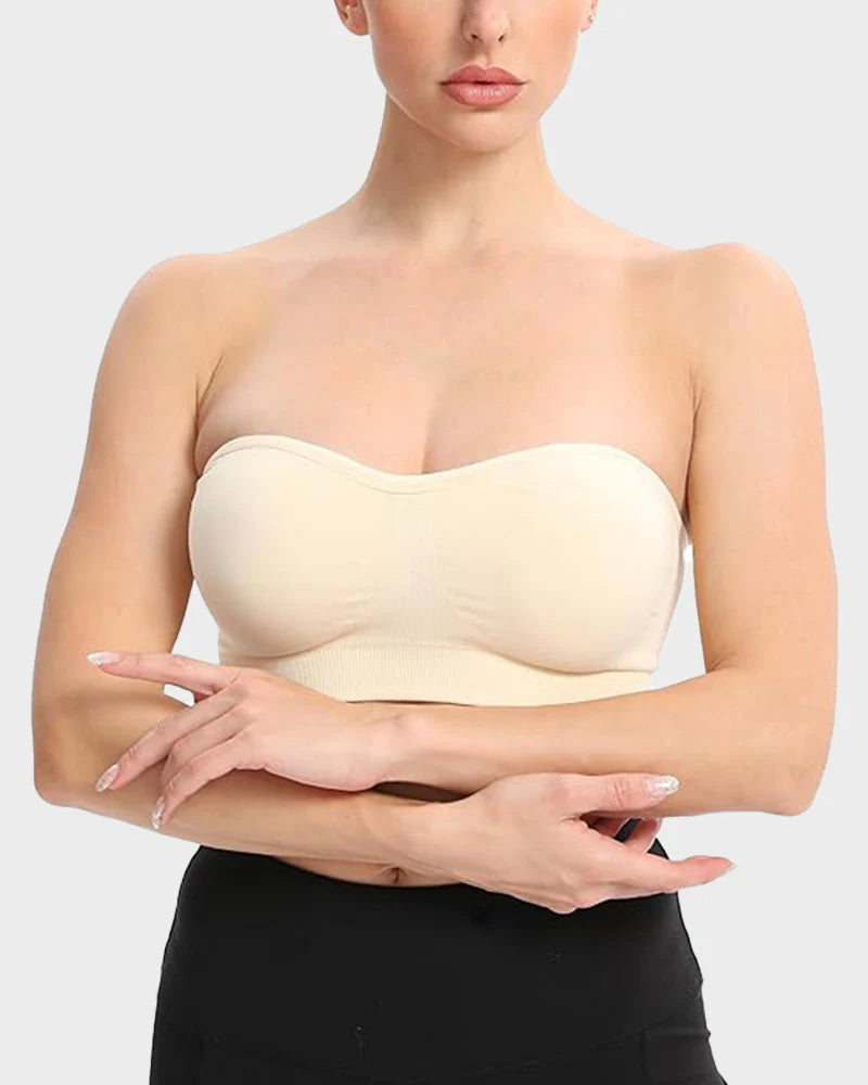 Non-Slip Bandeau Seamless Wireless Strapless Bra-20