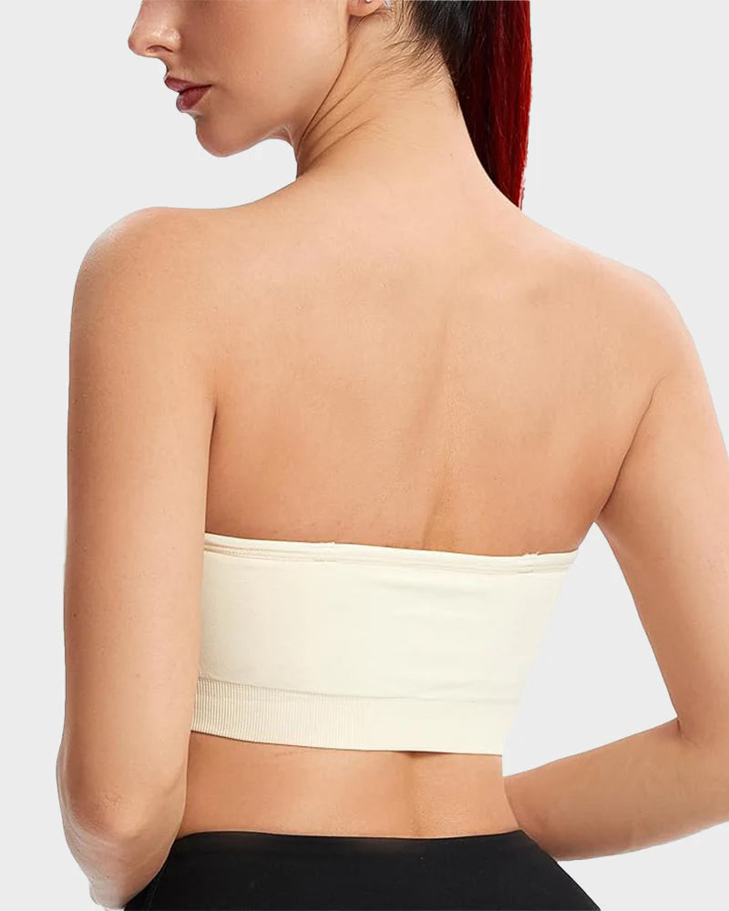 Non-Slip Bandeau Seamless Wireless Strapless Bra-22